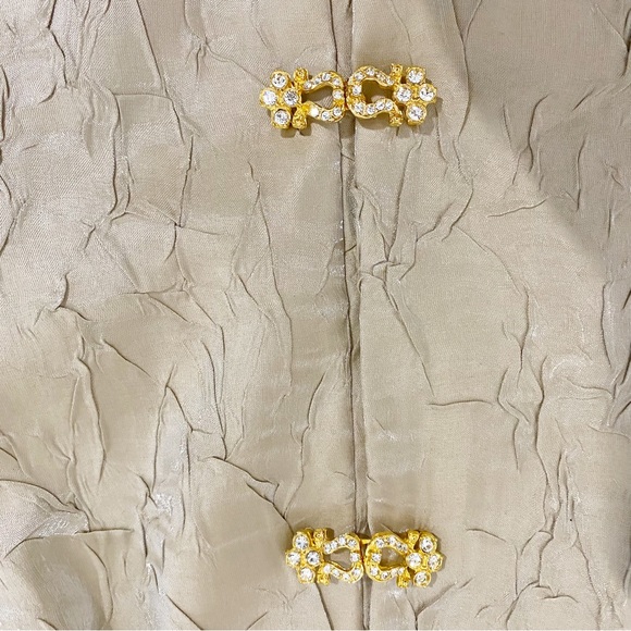 Alex Evenings Vintage Champagne 2 Piece Skirt & Jacket Set, Plus Size 14 - Picture 5 of 14